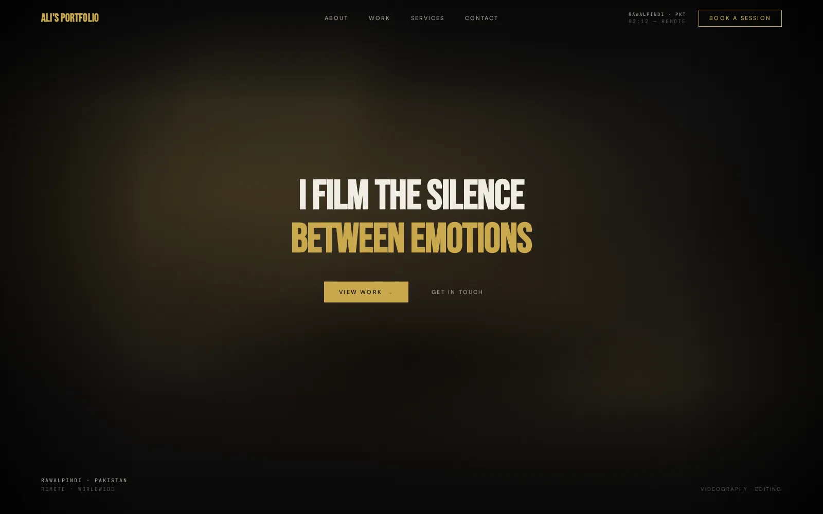 Ali's Portfolio screenshot