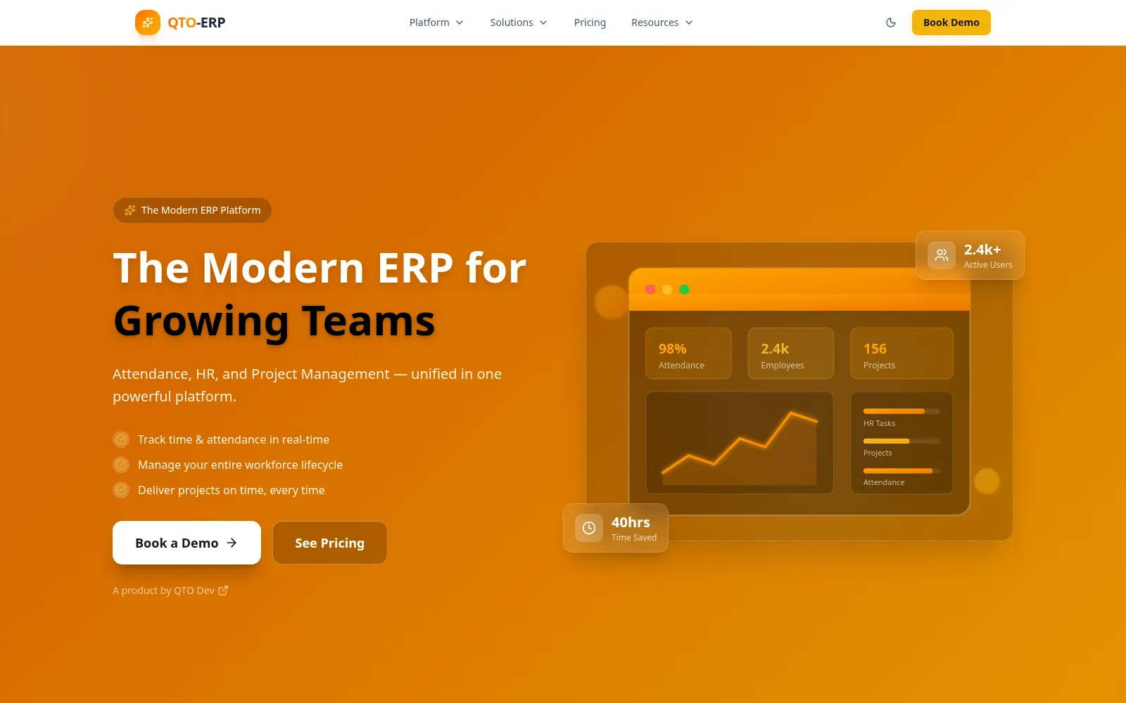 QTO ERP screenshot
